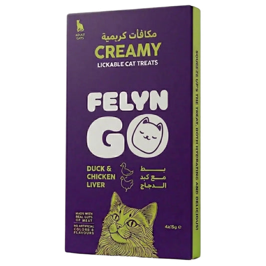 Felyn Go Creamy Lickable Treats Duck & Chicken Liver Sachet Felyn Go Core