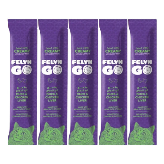 Felyn Go Creamy Lickable Treats Duck & Chicken Liver Sachet Felyn Go Core
