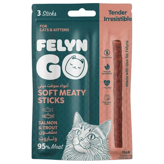 Felyn Go Soft Meaty Sticks Salmon & Trout 15G Felyn Go Core