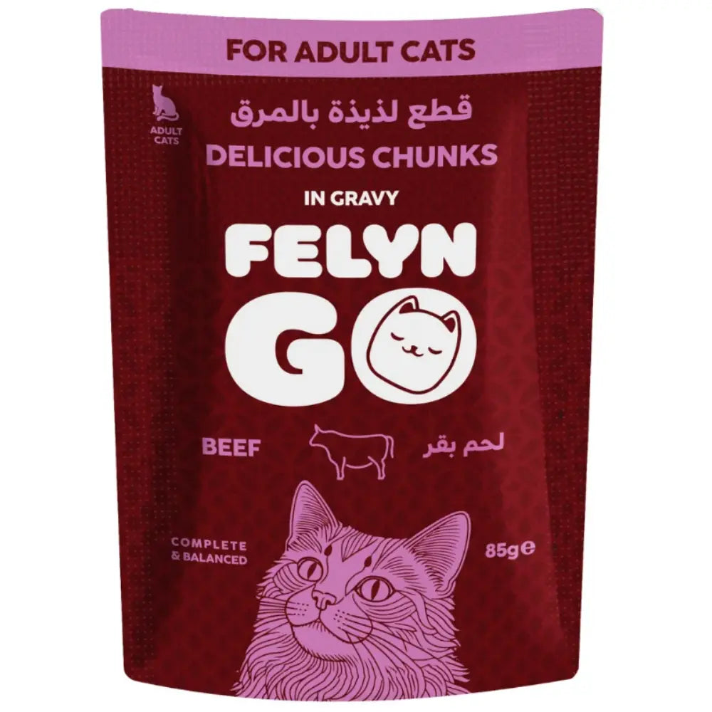 Felyn Go C&B Chunks In Gravy Beef Pouch Felyn Go Core