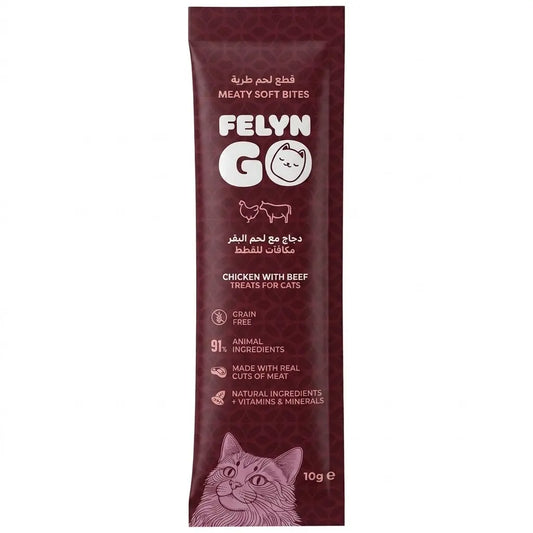 Felyn Go Soft Bites Chicken & Beef Pouch Felyn Go Core